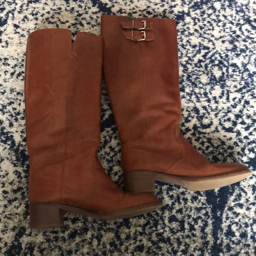 J. Crew camel leather riding boots